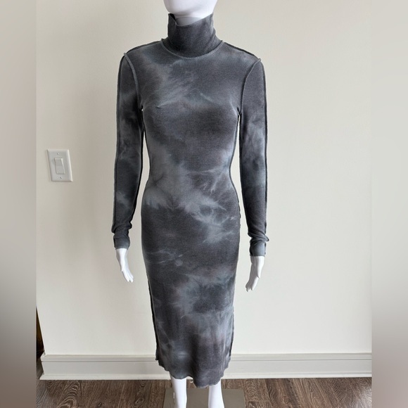 Jluxlabel Stormy Gray Tie-Dye Dress
